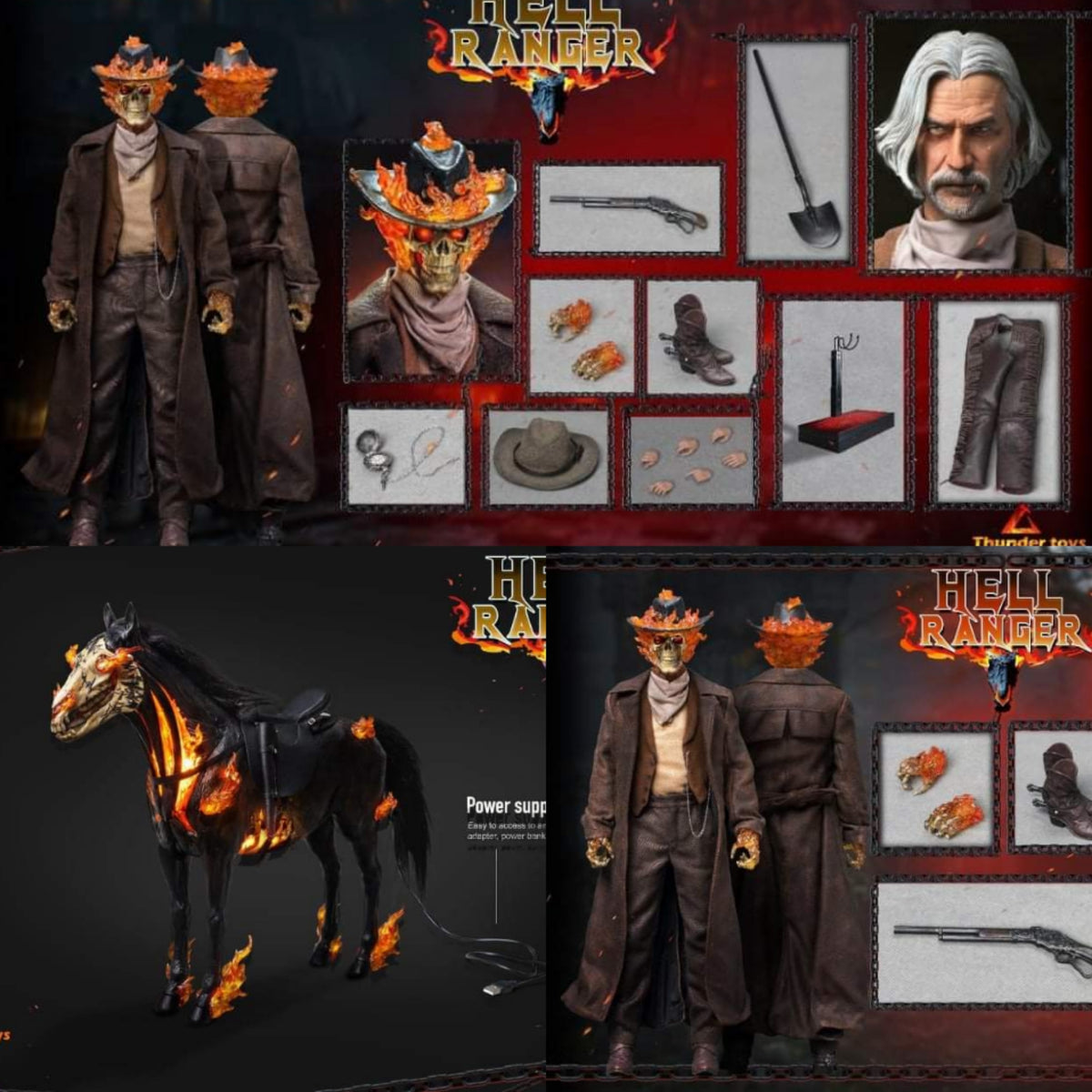 Thunder Toys 1/6 Hell Ranger TD2023B & TD2023C (Ghost Rider Carter 