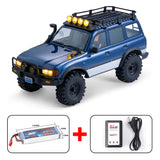 FMS FCX10 Pro Toyota Land Cruiser LC80 RS V2 RC Rock Crawler Electric Brushless 4WD 1/10 Scale RTR - Blue