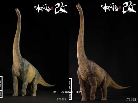 Nanmu Studio 44cm Jurassic Series Brachiosaurus (Watchmen) 1/35 Scale Dinosaur Statue(Brown)