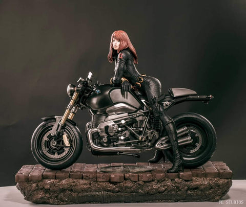FE STUDIOS Agent Natasha Black Widow Motorcycle 1/4 Resin Model Statue Figures