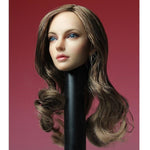 SUPER DUCK: SDH005-A Long Wavy Brown Hair Female Head