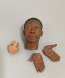 Black wordless brother 1:6 scale head sculpt accessory bag Khaby Lame