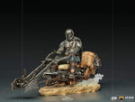(WAITLIST) Iron Studios LUCSWR48721-10 1/10 The Mandalorian on Speederbike Deluxe Art Scale-The Mandalorian